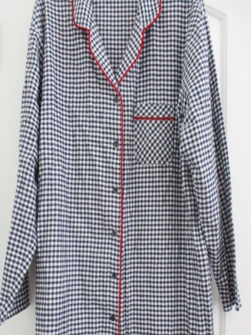 CHARTER CLUB - Women's Nightgown Gingham Check - L
